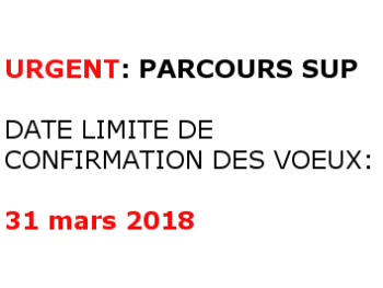 DATE LIMITE DE VALIDATION DES VOEUX